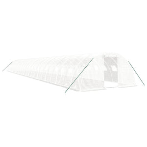 vidaXL Greenhouse with Steel Frame White 96 m² 24x4x2 m