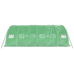 vidaXL Greenhouse with Steel Frame Green 30 m² 6x5x2.3 m