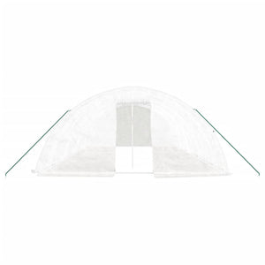 vidaXL Greenhouse with Steel Frame White 40 m² 8x5x2.3 m