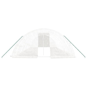 vidaXL Greenhouse with Steel Frame White 50 m² 10x5x2.3 m