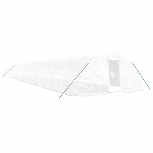 vidaXL Greenhouse with Steel Frame White 110 m² 22x5x2.3 m