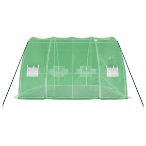 vidaXL Greenhouse with Steel Frame Green 24 m² 6x4x2.85 m