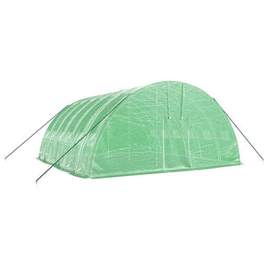 vidaXL Greenhouse with Steel Frame Green 36 m² 6x6x2.85 m