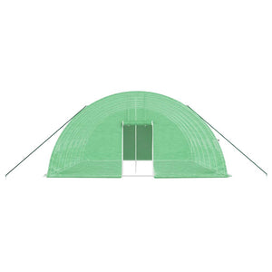 vidaXL Greenhouse with Steel Frame Green 36 m² 6x6x2.85 m