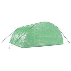 vidaXL Greenhouse with Steel Frame Green 36 m² 6x6x2.85 m