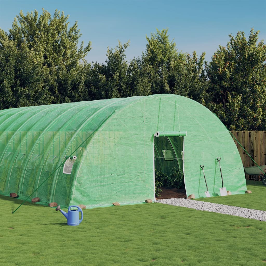 vidaXL Greenhouse with Steel Frame Green 72 m² 12x6x2.85 m