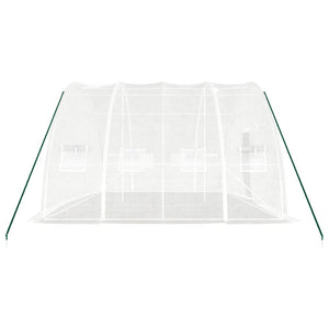 vidaXL Greenhouse with Steel Frame White 24 m² 6x4x2.85 m