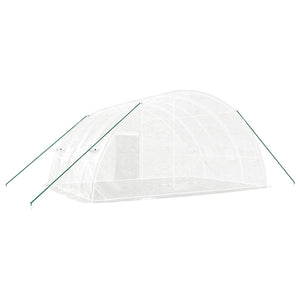 vidaXL Greenhouse with Steel Frame White 24 m² 6x4x2.85 m