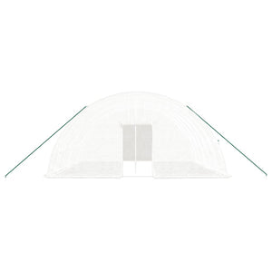 vidaXL Greenhouse with Steel Frame White 36 m² 6x6x2.85 m