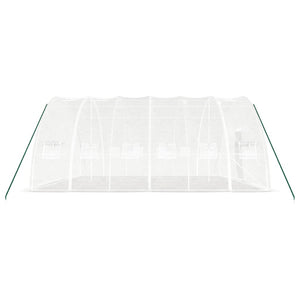 vidaXL Greenhouse with Steel Frame White 36 m² 6x6x2.85 m