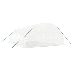 vidaXL Greenhouse with Steel Frame White 48 m² 8x6x2.85 m