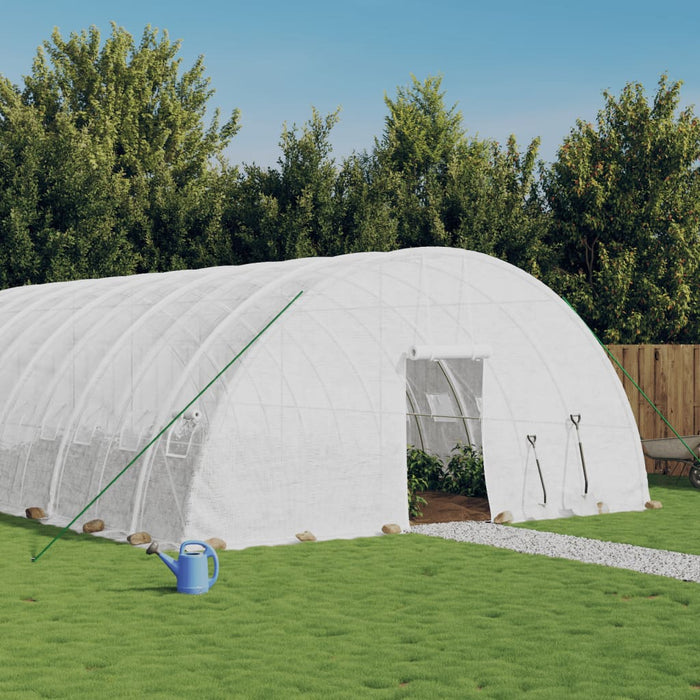 vidaXL Greenhouse with Steel Frame White 72 m² 12x6x2.85 m