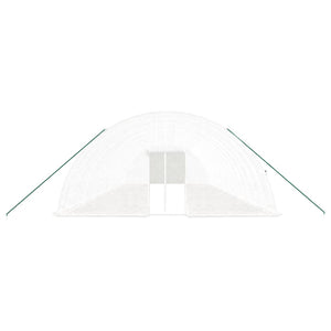 vidaXL Greenhouse with Steel Frame White 96 m² 16x6x2.85 m