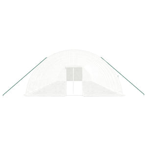 vidaXL Greenhouse with Steel Frame White 108 m² 18x6x2.85 m