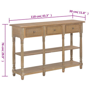 vidaXL Console Table 110x30x76cm Engineered Wood