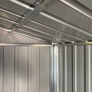vidaXL Garden Shed Brown 191x130x198 cm Galvanised Steel