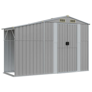 vidaXL Garden Shed Grey 277x93x179 cm Galvanised Steel