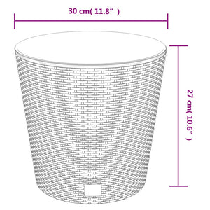 vidaXL Planter with Removable Inner Anthracite 15 / 15.3 L PP Rattan