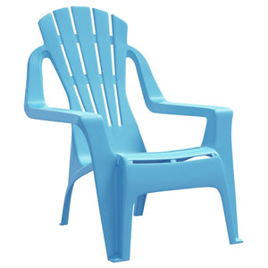 vidaXL Garden Chairs 2 pcs for Children Blue 37x34x44 cm PP Wooden Look