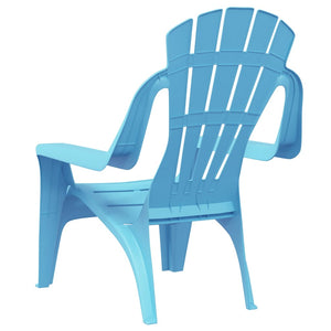 vidaXL Garden Chairs 2 pcs for Children Blue 37x34x44 cm PP Wooden Look