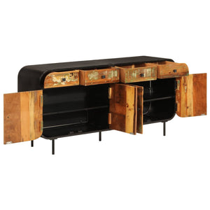 vidaXL Sideboard 140x35x70 cm Solid Wood Reclaimed and Metal