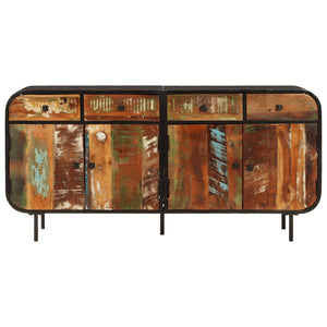 vidaXL Sideboard 140x35x70 cm Solid Wood Reclaimed and Metal