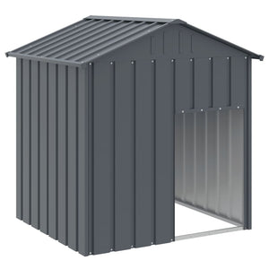 vidaXL Dog House with Roof Anthracite 117x103x123 cm Galvanised Steel