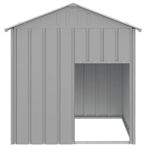 vidaXL Dog House with Roof Light Grey 117x103x123 cm Galvanised Steel