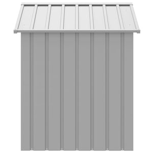 vidaXL Dog House with Roof Light Grey 117x103x123 cm Galvanised Steel