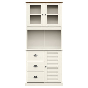 vidaXL Highboard VIGO White 78x40x175 cm Solid Wood Pine