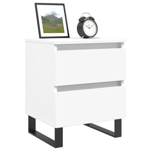 vidaXL Bedside Cabinets 2 pcs White 40x35x50 cm Engineered Wood