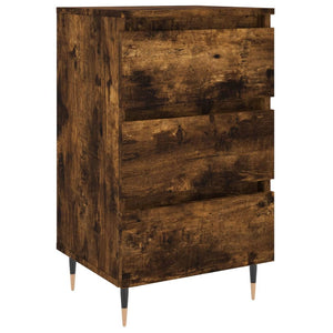 vidaXL Bedside Cabinet Smoked Oak 40x35x69 cm Engineered Wood