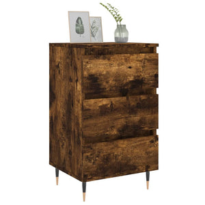 vidaXL Bedside Cabinet Smoked Oak 40x35x69 cm Engineered Wood