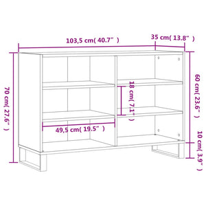 vidaXL Sideboard White 103.5x35x70 cm Engineered Wood