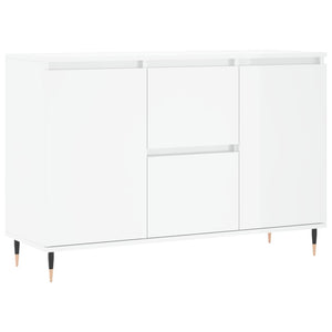 vidaXL Sideboard High Gloss White 104x35x70 cm Engineered Wood