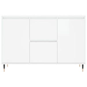 vidaXL Sideboard High Gloss White 104x35x70 cm Engineered Wood