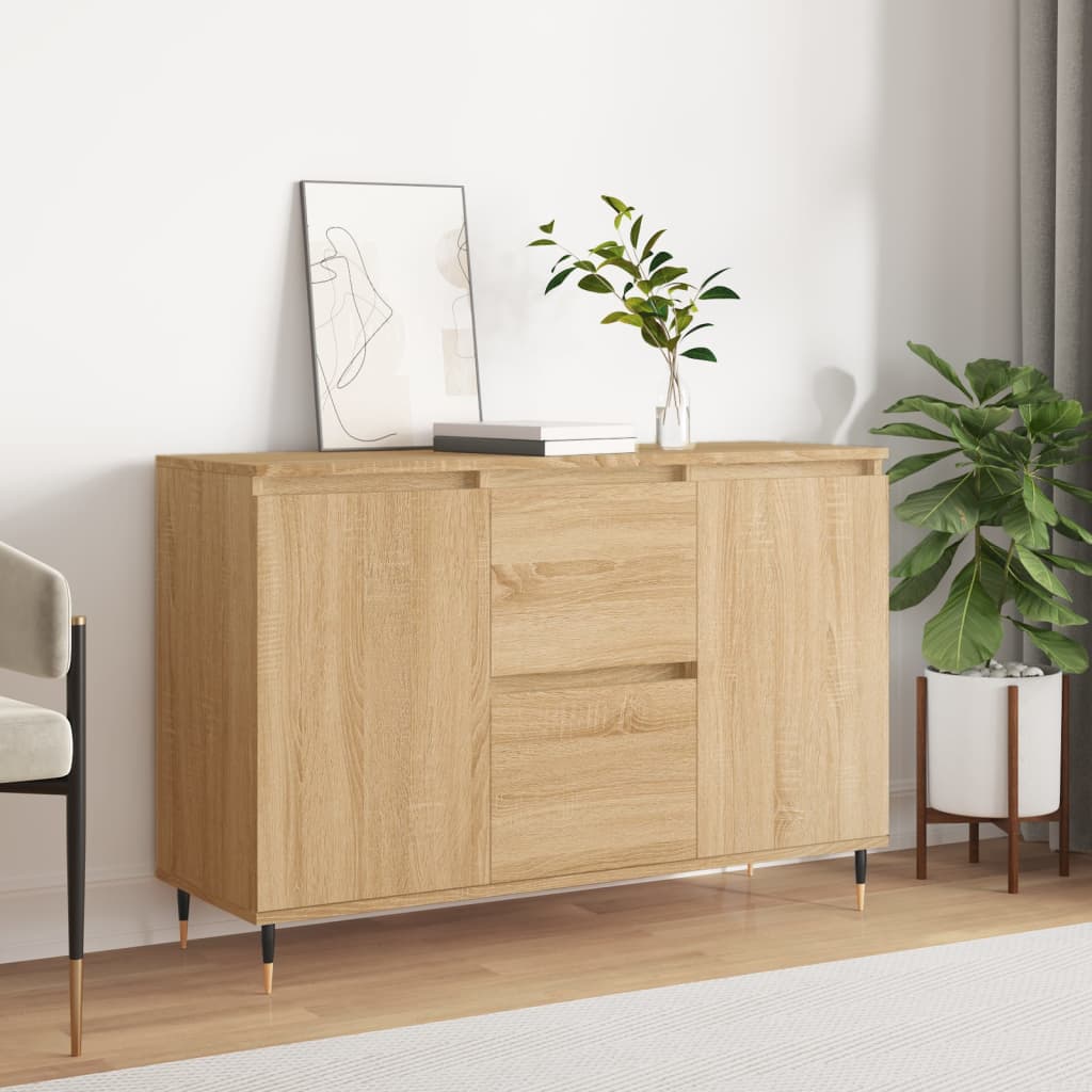 vidaXL Sideboard Sonoma Oak 104x35x70 cm Engineered Wood