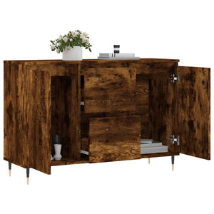 vidaXL Sideboard Smoked Oak 104x35x70 cm Engineered Wood