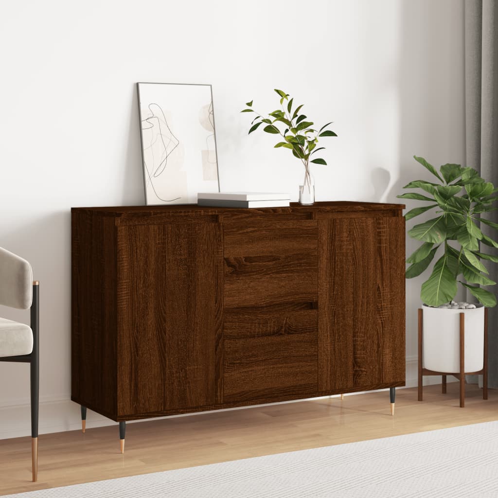 vidaXL Sideboard Brown Oak 104x35x70 cm Engineered Wood