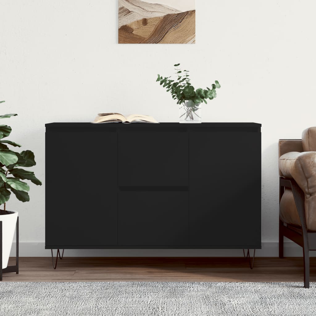 vidaXL Sideboard Black 104x35x70 cm Engineered Wood