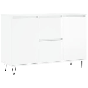 vidaXL Sideboard High Gloss White 104x35x70 cm Engineered Wood