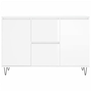 vidaXL Sideboard High Gloss White 104x35x70 cm Engineered Wood