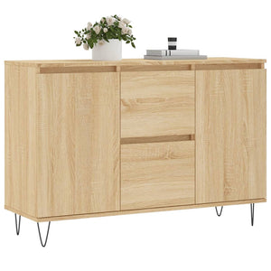 vidaXL Sideboard Sonoma Oak 104x35x70 cm Engineered Wood