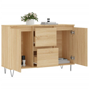 vidaXL Sideboard Sonoma Oak 104x35x70 cm Engineered Wood