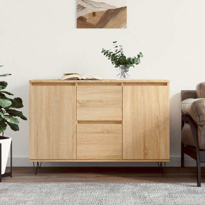 vidaXL Sideboard Sonoma Oak 104x35x70 cm Engineered Wood