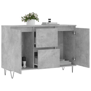 vidaXL Sideboard Concrete Grey 104x35x70 cm Engineered Wood