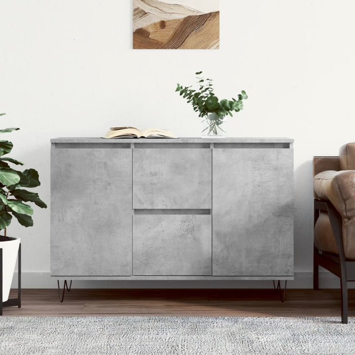 vidaXL Sideboard Concrete Grey 104x35x70 cm Engineered Wood