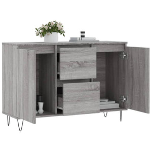 vidaXL Sideboard Grey Sonoma 104x35x70 cm Engineered Wood