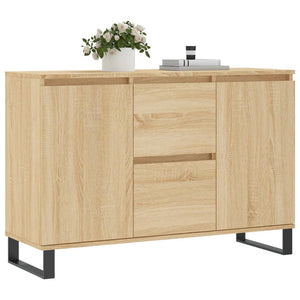 vidaXL Sideboard Sonoma Oak 104x35x70 cm Engineered Wood