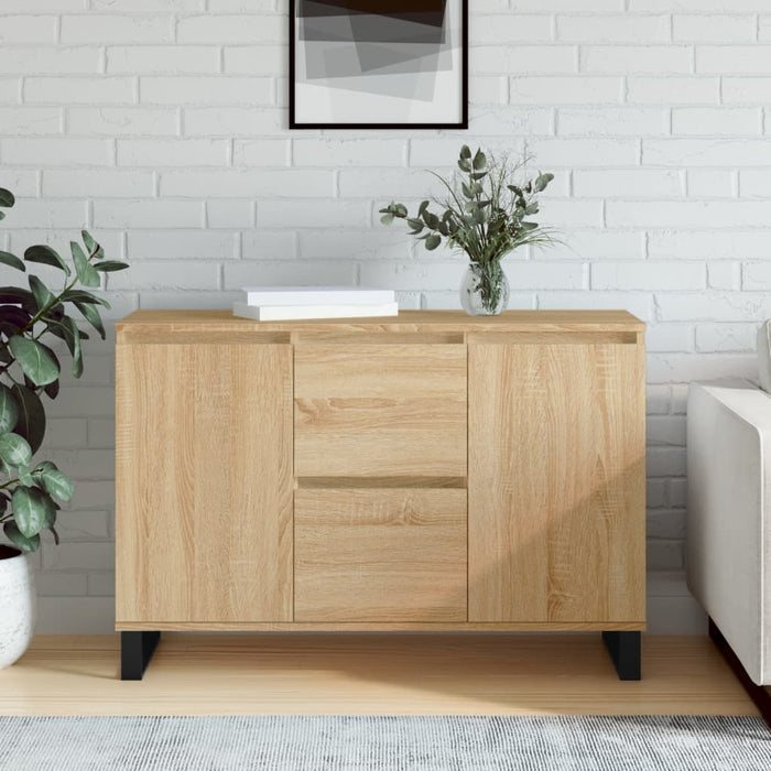 vidaXL Sideboard Sonoma Oak 104x35x70 cm Engineered Wood